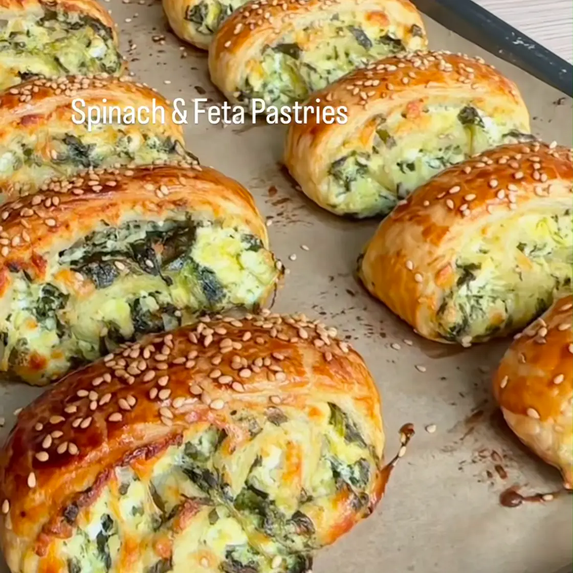 Spinach and feta pastries