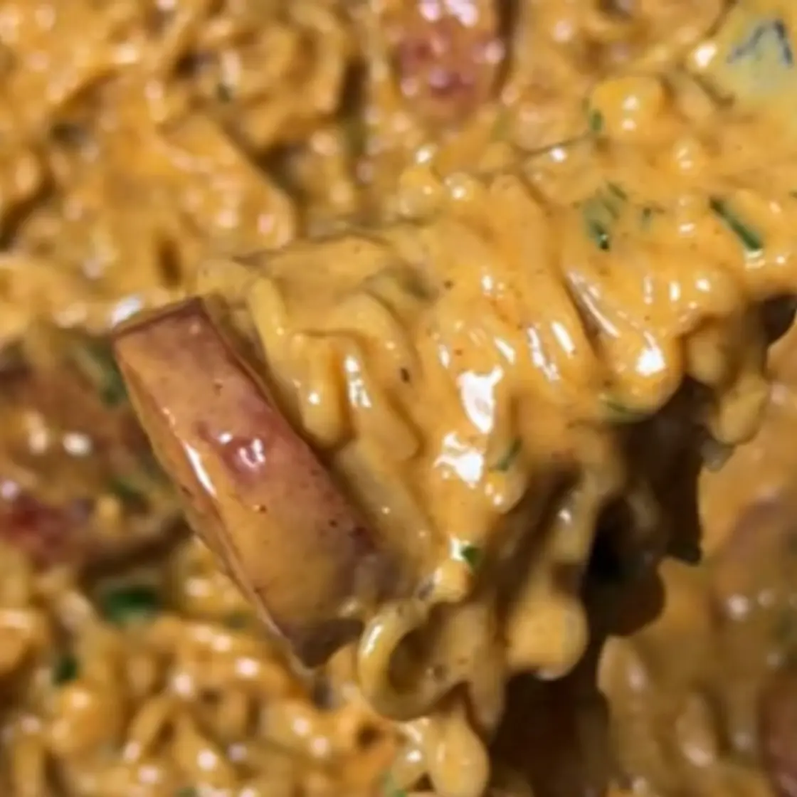 Garlic Noodles with Sausage