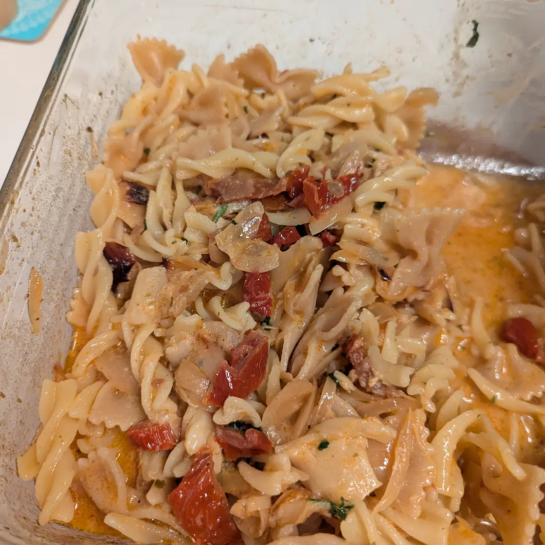 One Pan Caramelized Onion Pasta