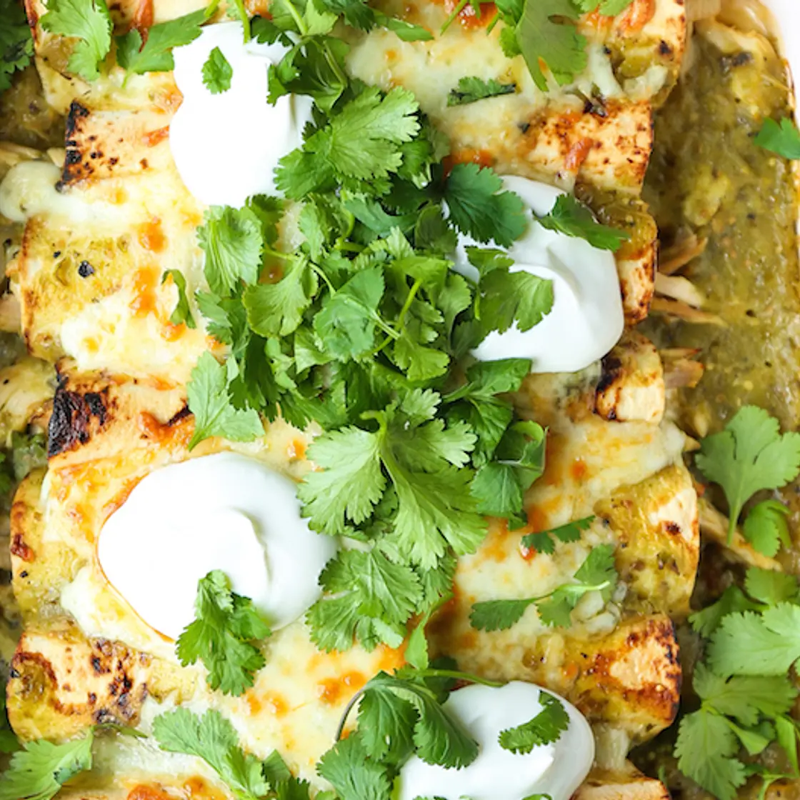 Green Chicken Enchiladas