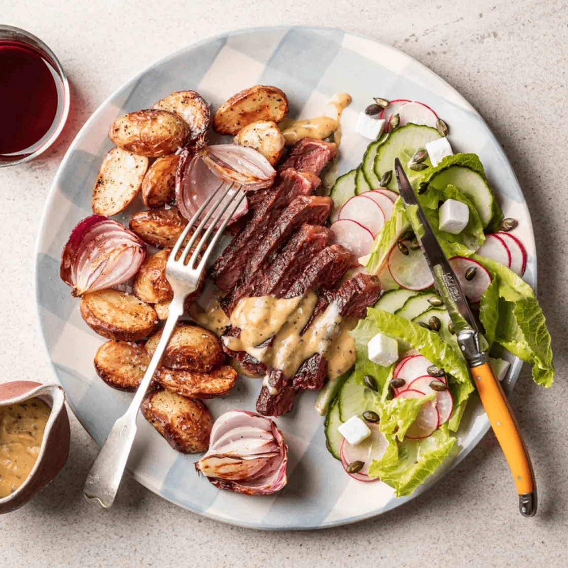 Classic Beef Sirloin with Béarnaise & Toasted Seed Salad