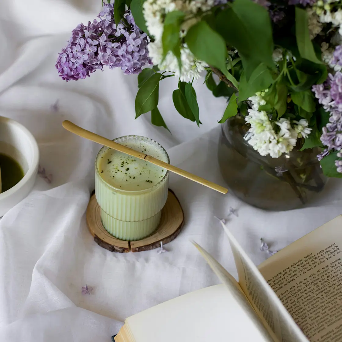 Lavender Matcha Protein Latte