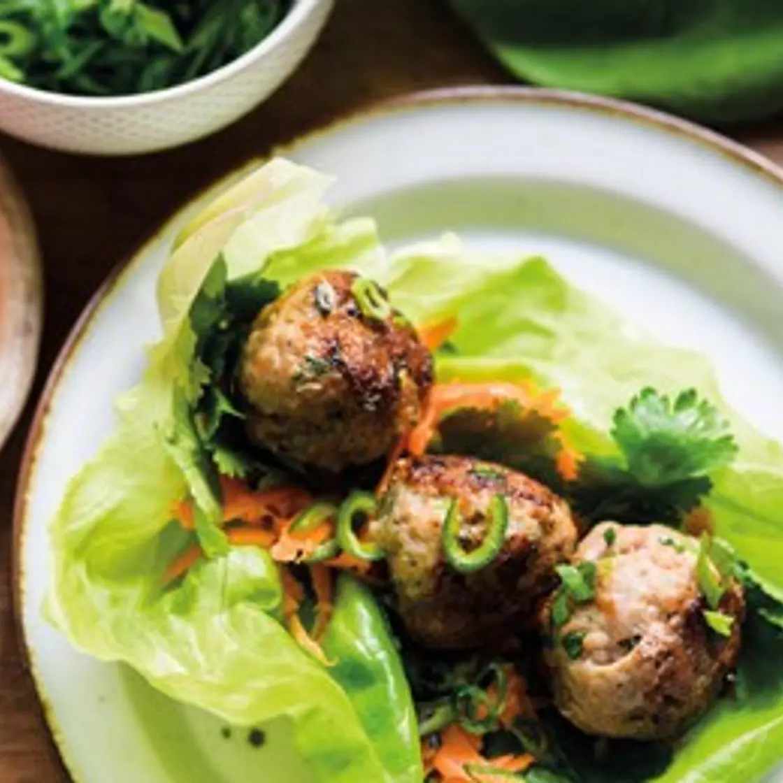 Vietnamese Meatball Lettuce Wrap