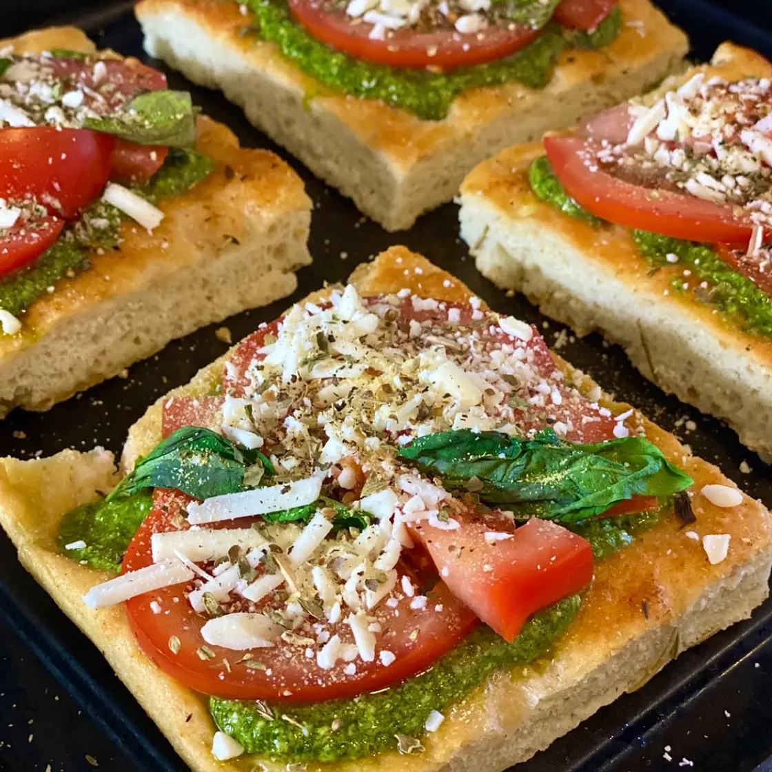 Homemade Vegan Pesto Pizza