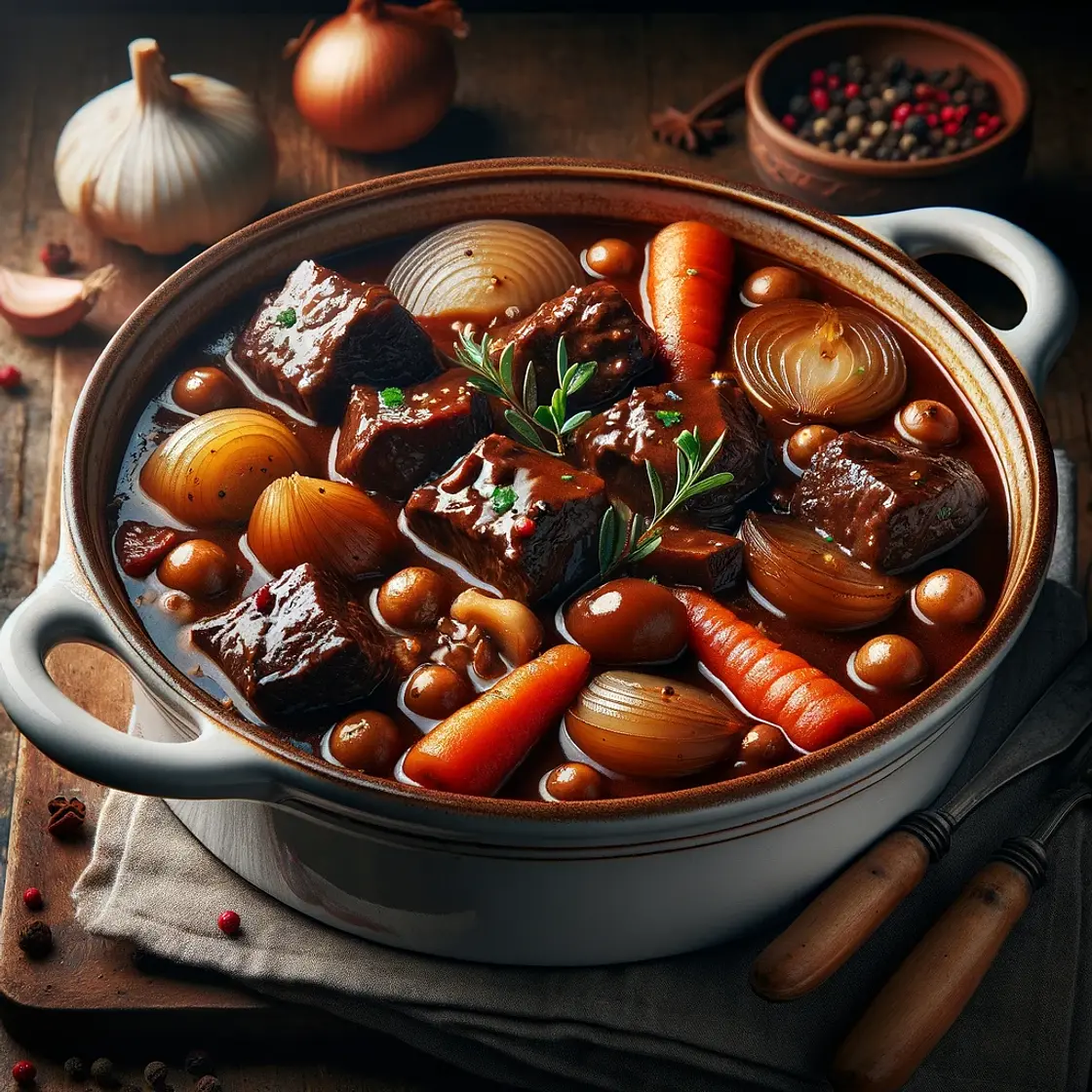 Boeuf bourguignon allégé