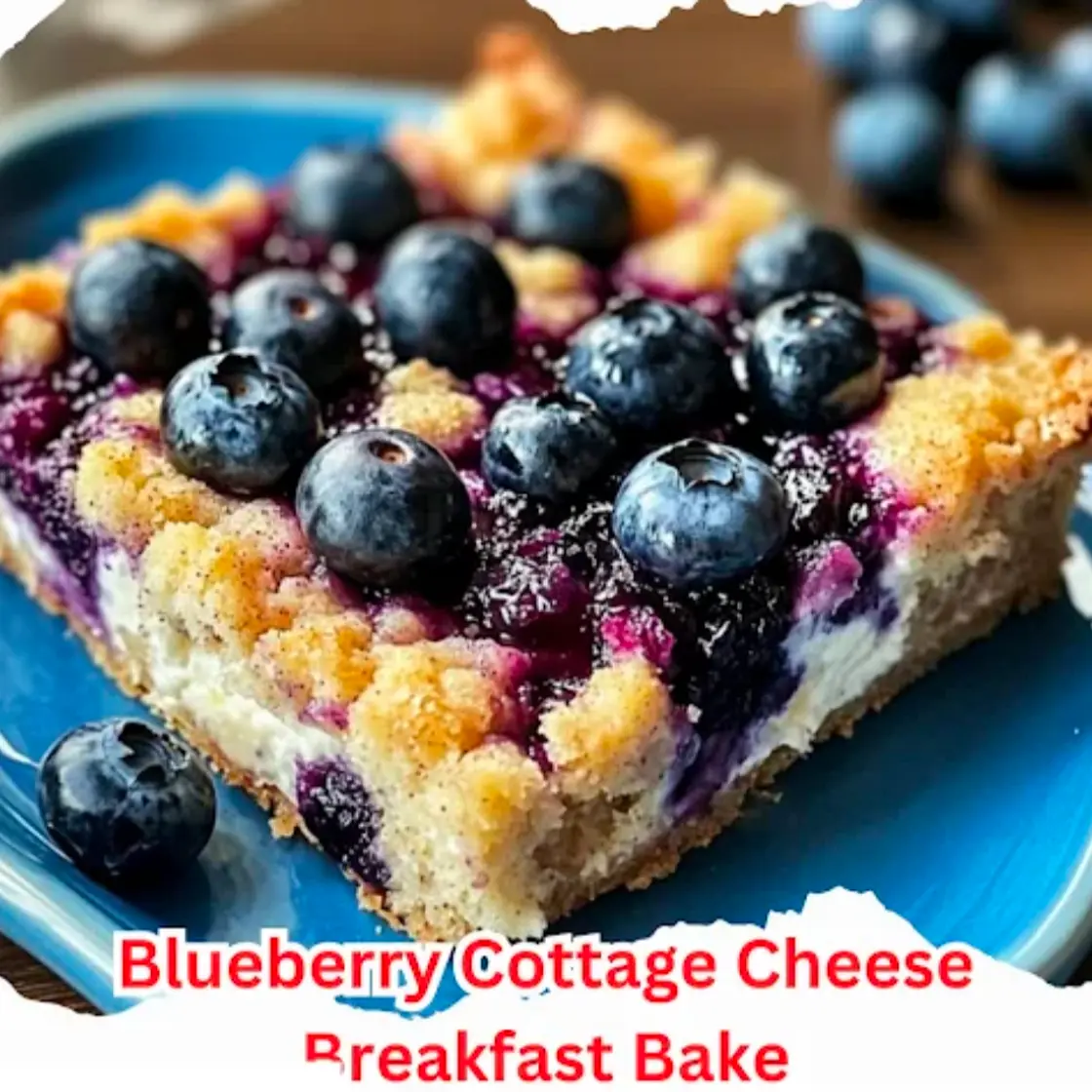 Blueberry Cottage Cheese Breakfast Bake