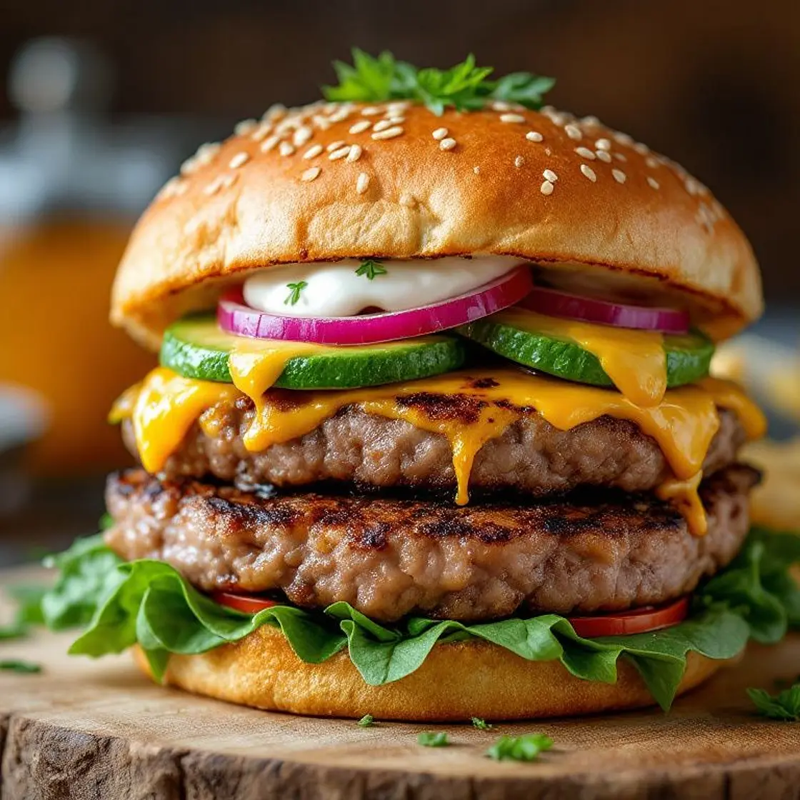 Ultra High-Protein Beef & Flax Bison Burgers