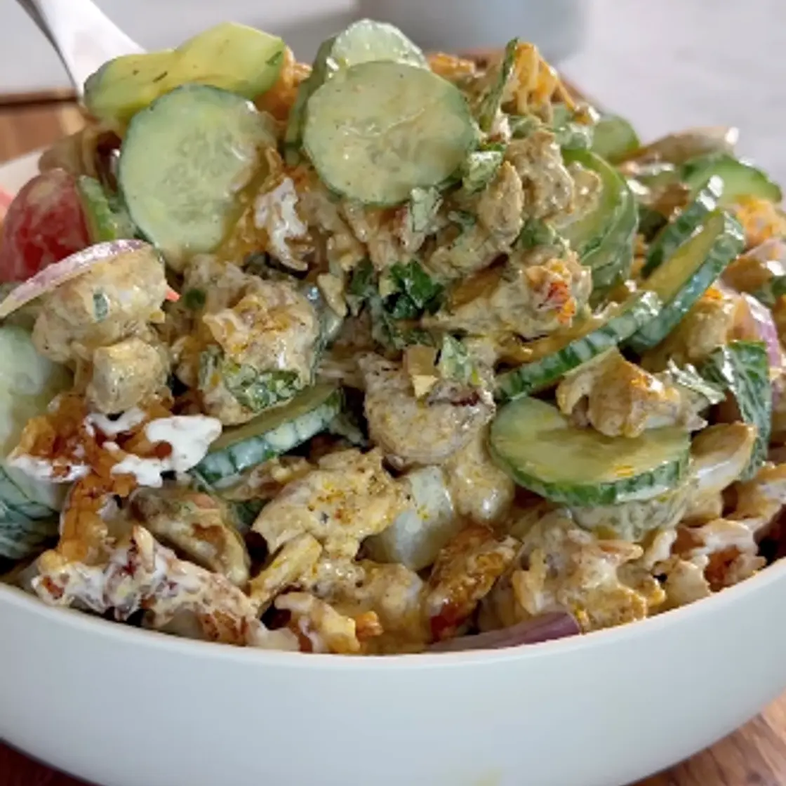 CHICKEN SHAWARMA CRISPY RICE SALAD