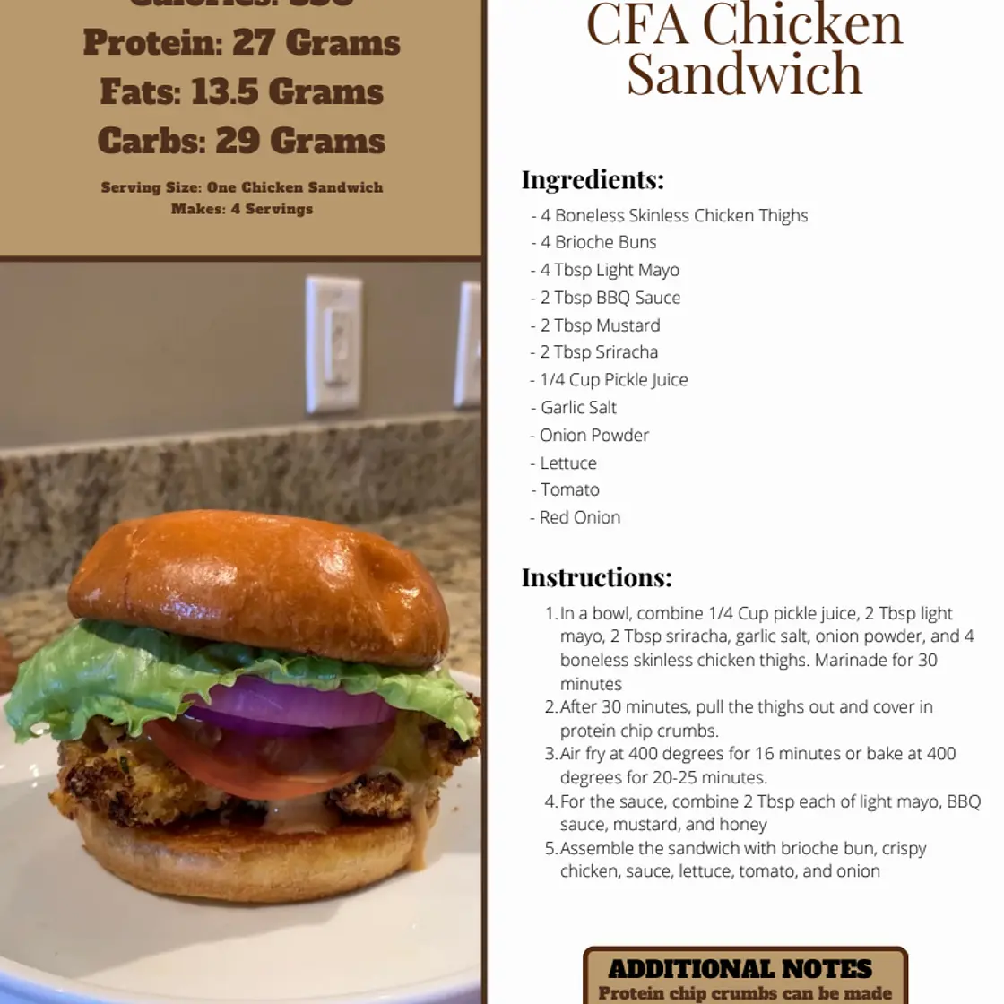 CFA Chicken Sandwich