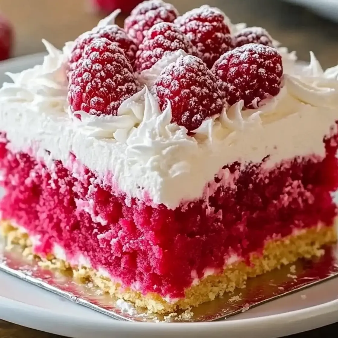 Raspberry Zinger Poke Cake