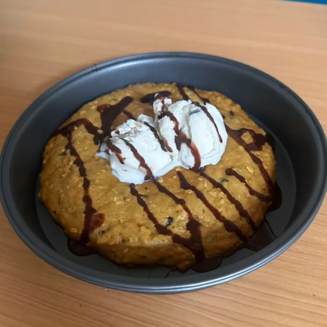 Giant Protein Oatmeal Chocolate Chip Cookie