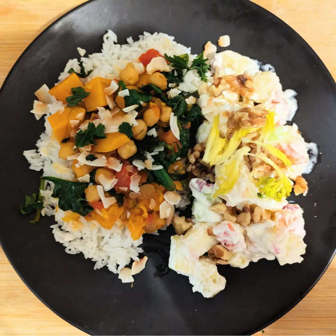 Sweet Potato, Chickpea and Spinach Coconut Curry