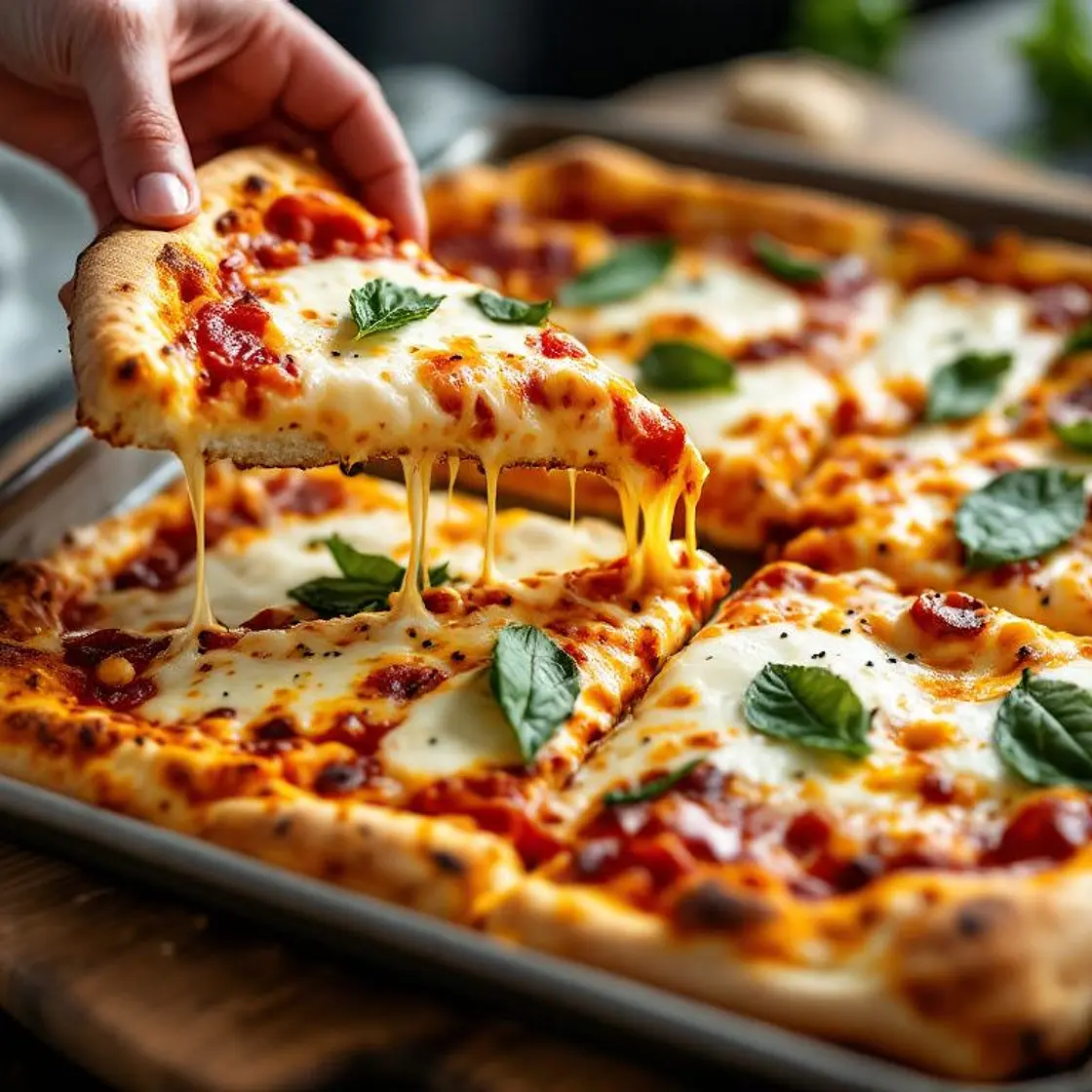 High-Protein Sheet Pan Pizza with Spicy Garlic Butter