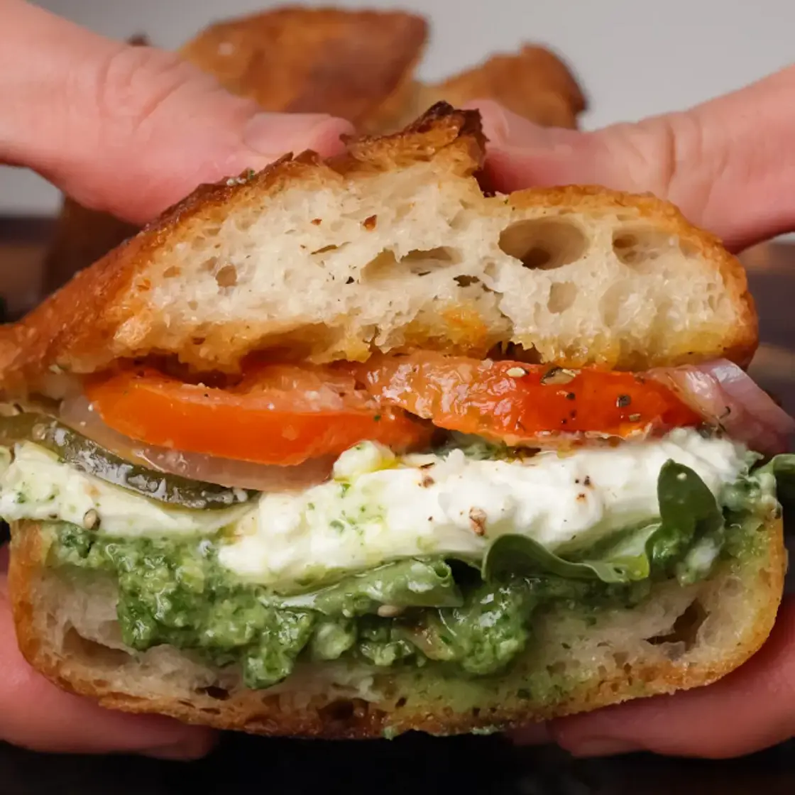 Kurt's Roasted Veggies & Burrata Sandwich