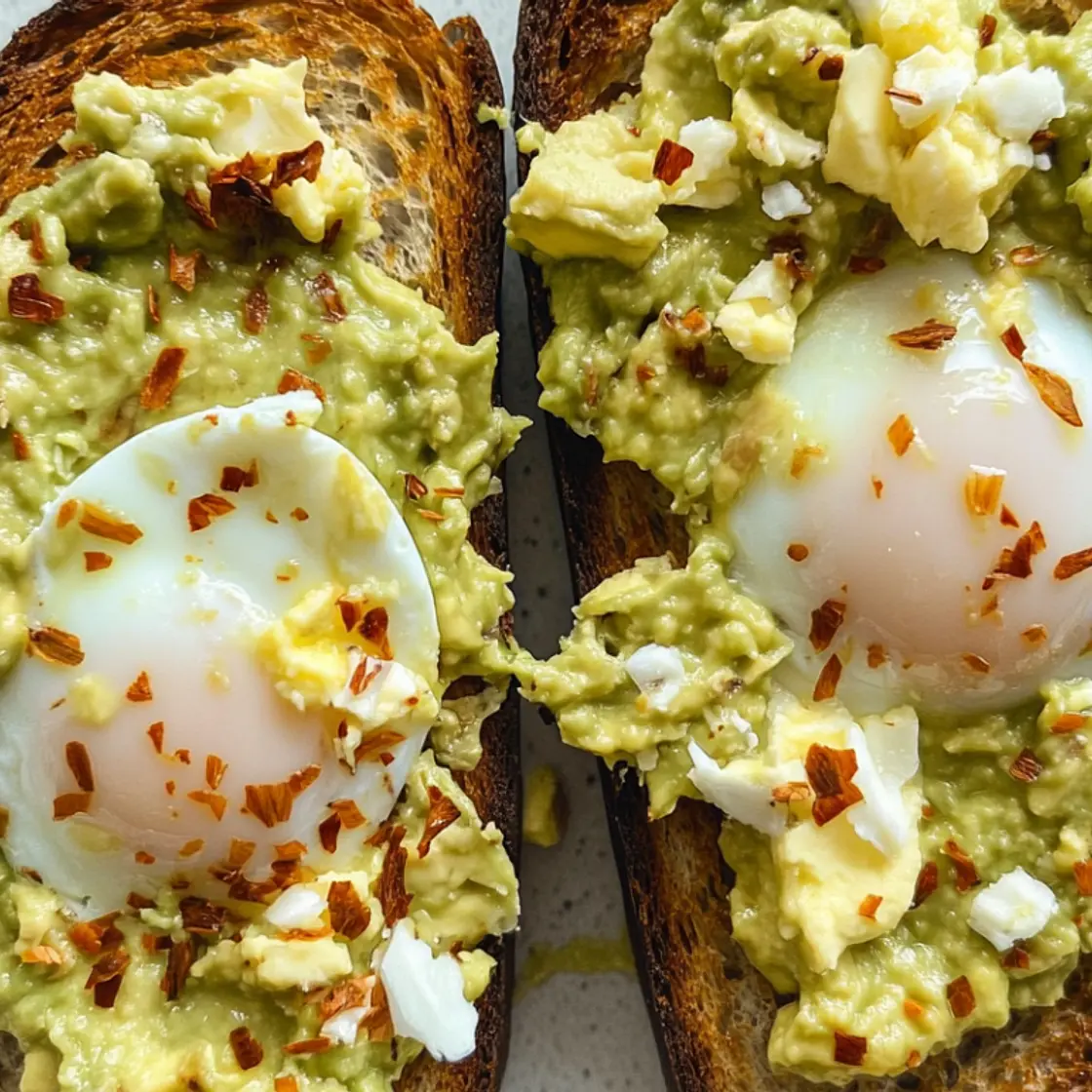 Simple Avocado Toast With Egg - justyumrecipes.com