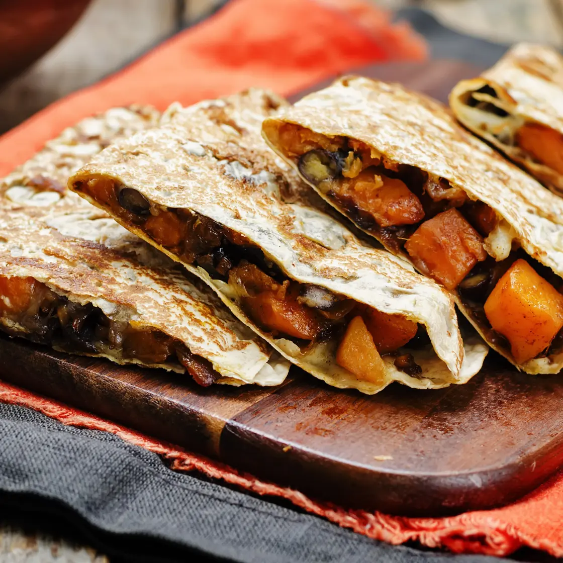 Black Bean & Spiced Sweet Potato Quesadillas