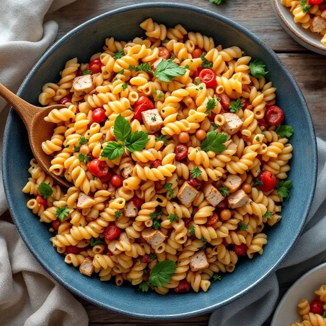 High-Protein Mediterranean Macaroni Salad