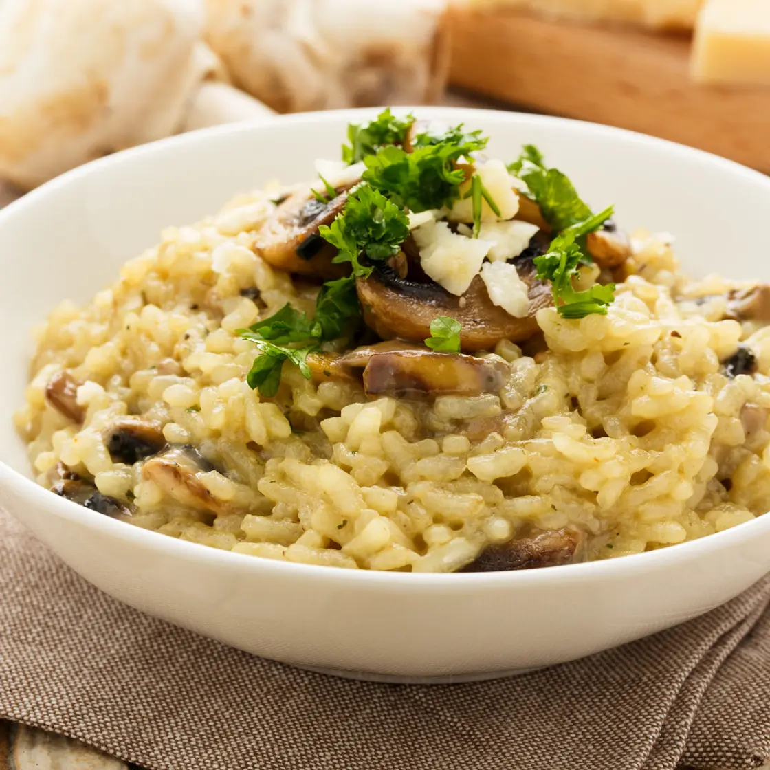 Creamy Mushroom Risotto (Fully Vegetarian)
