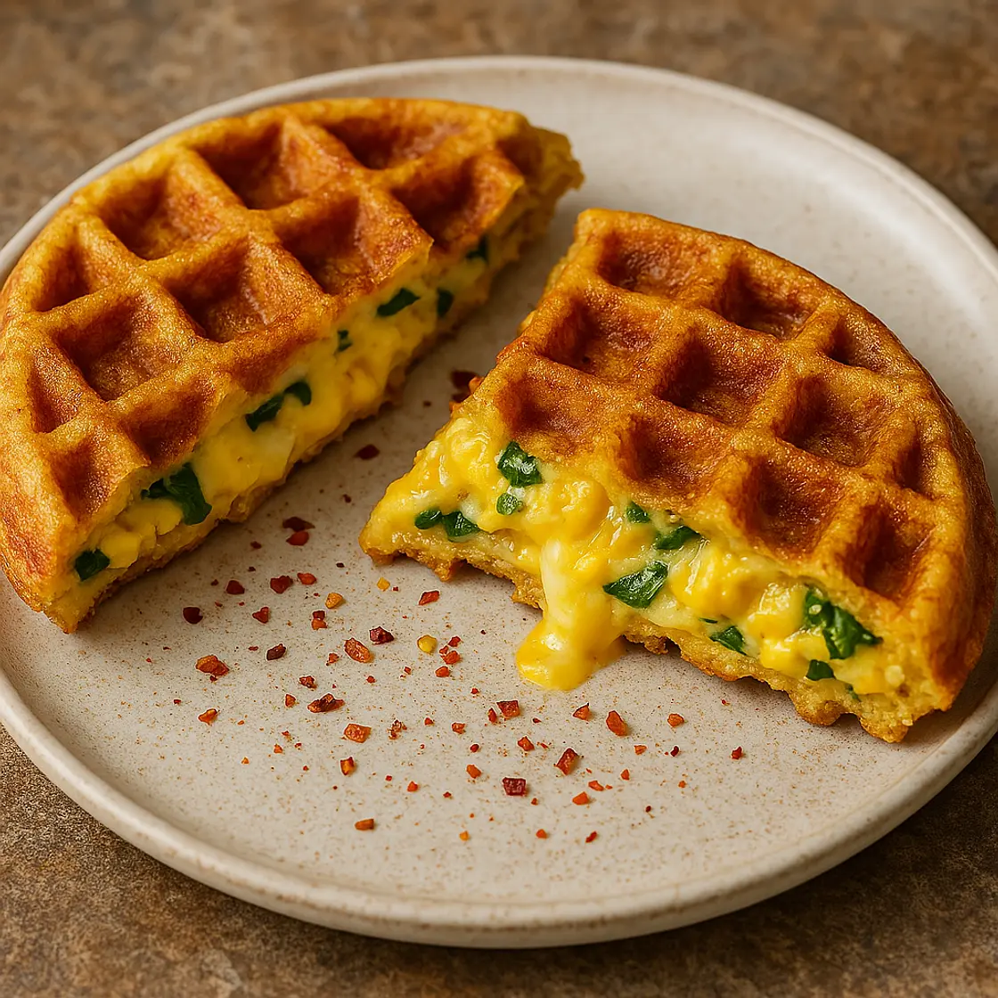 Gaufres oeufs-fromage