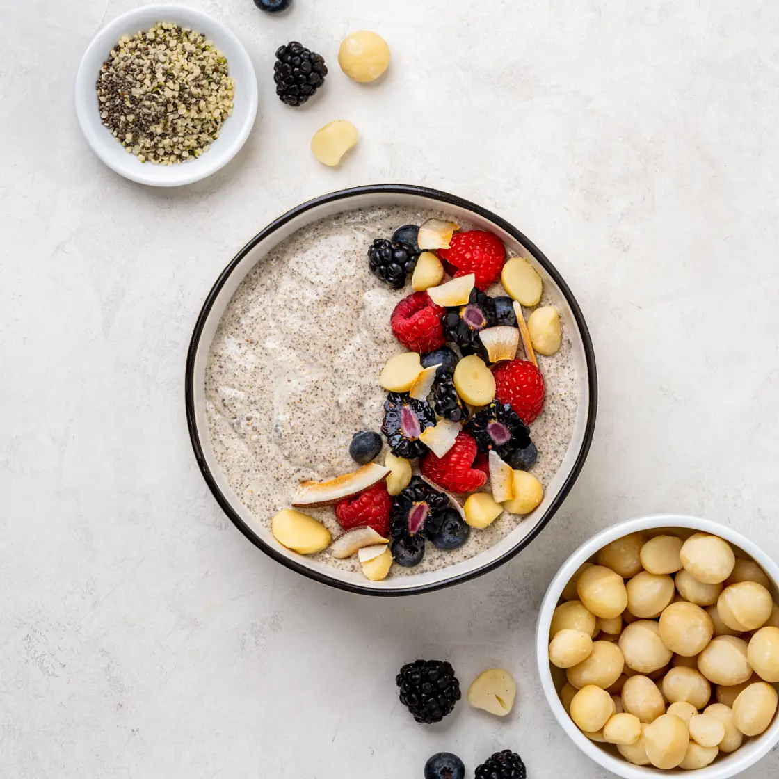 Vanilla Macadamia Chia & Hemp Seed Pudding