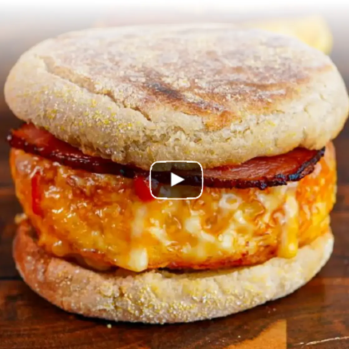 Egg White, Canadian Bacon & Cheese Breakfast Sandwiches