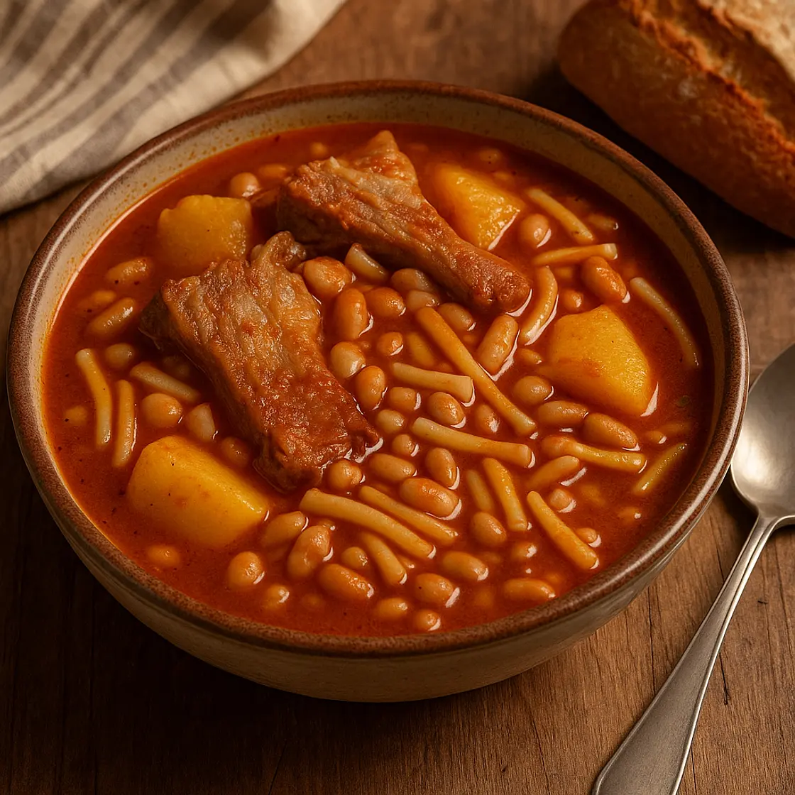 Rancho con costilla al estilo del día lluvioso
