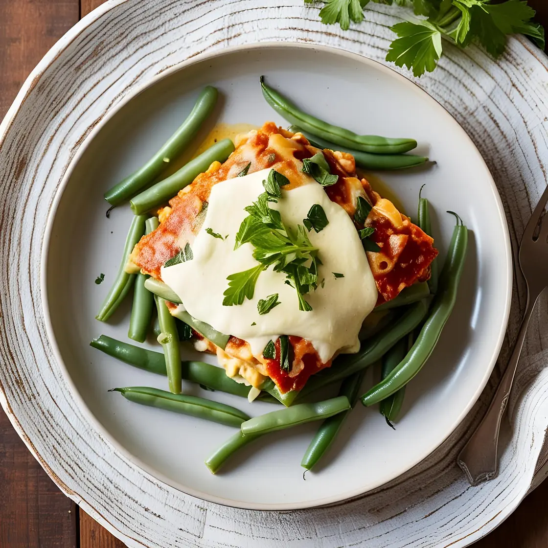 Moussaka light de judías verdes