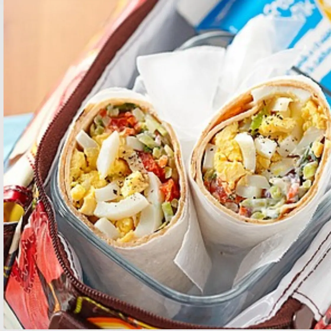 EGG AND BROCCOLI SLAW WRAP