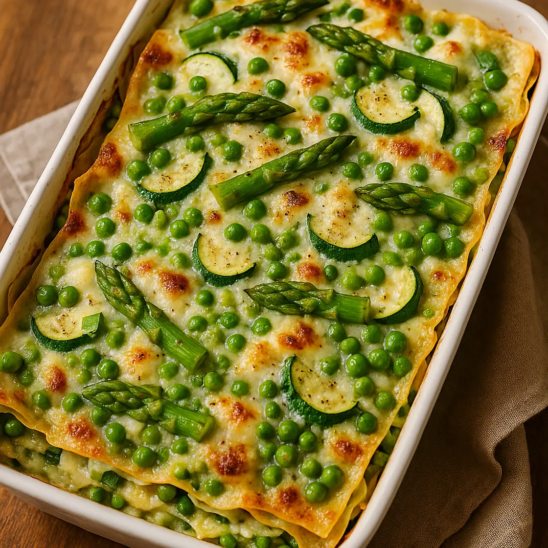 Lasagne végétarienne aux légumes du printemps