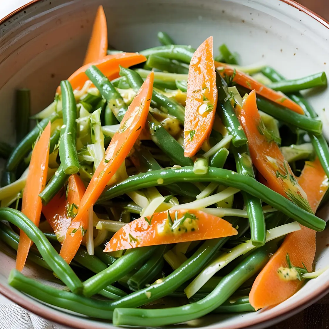 Ensalada de judías verdes y zanahoria