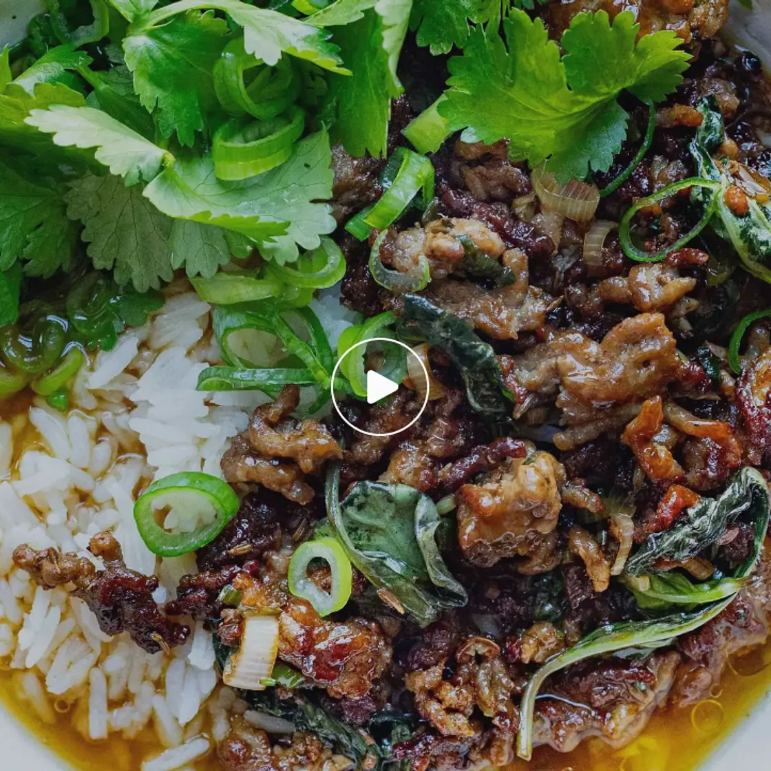 Crispy Cumin Lamb with Brothy Rice