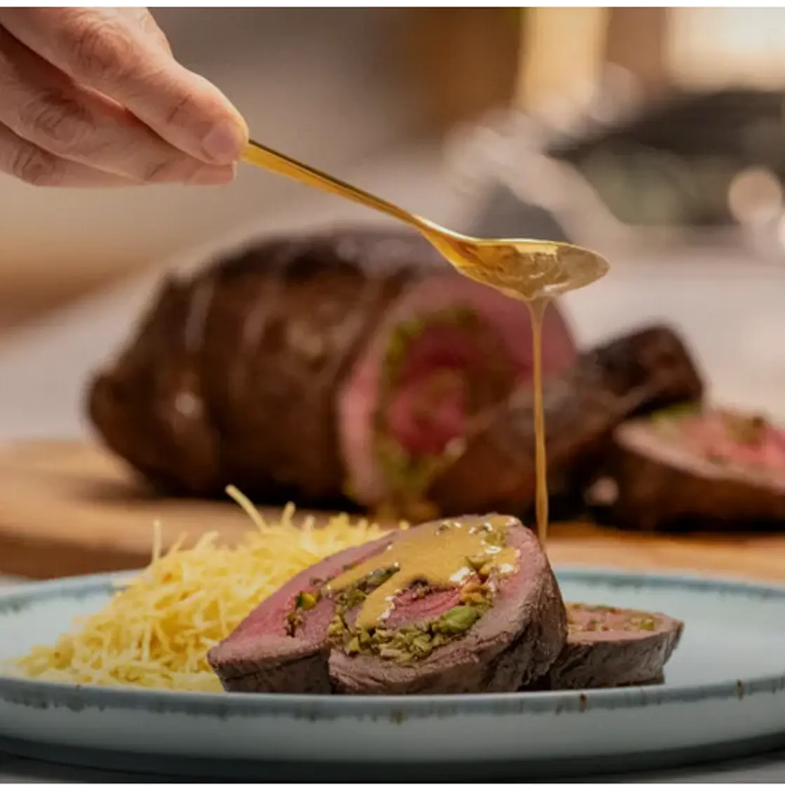 Rolo de Alcatra com Pistácios