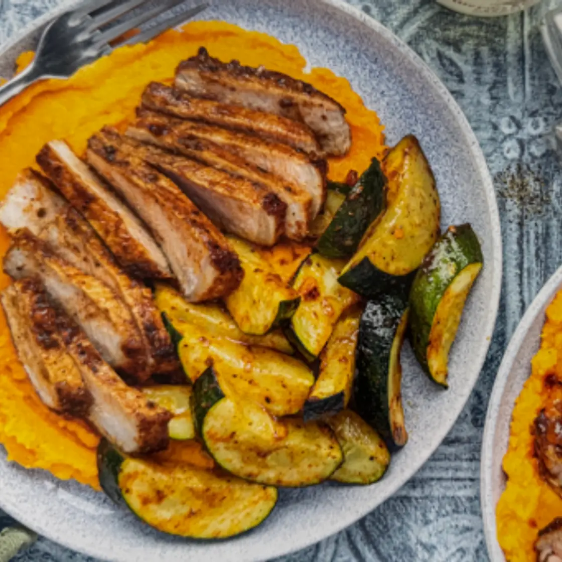 Caribbean Smoky Mango Pork Chops