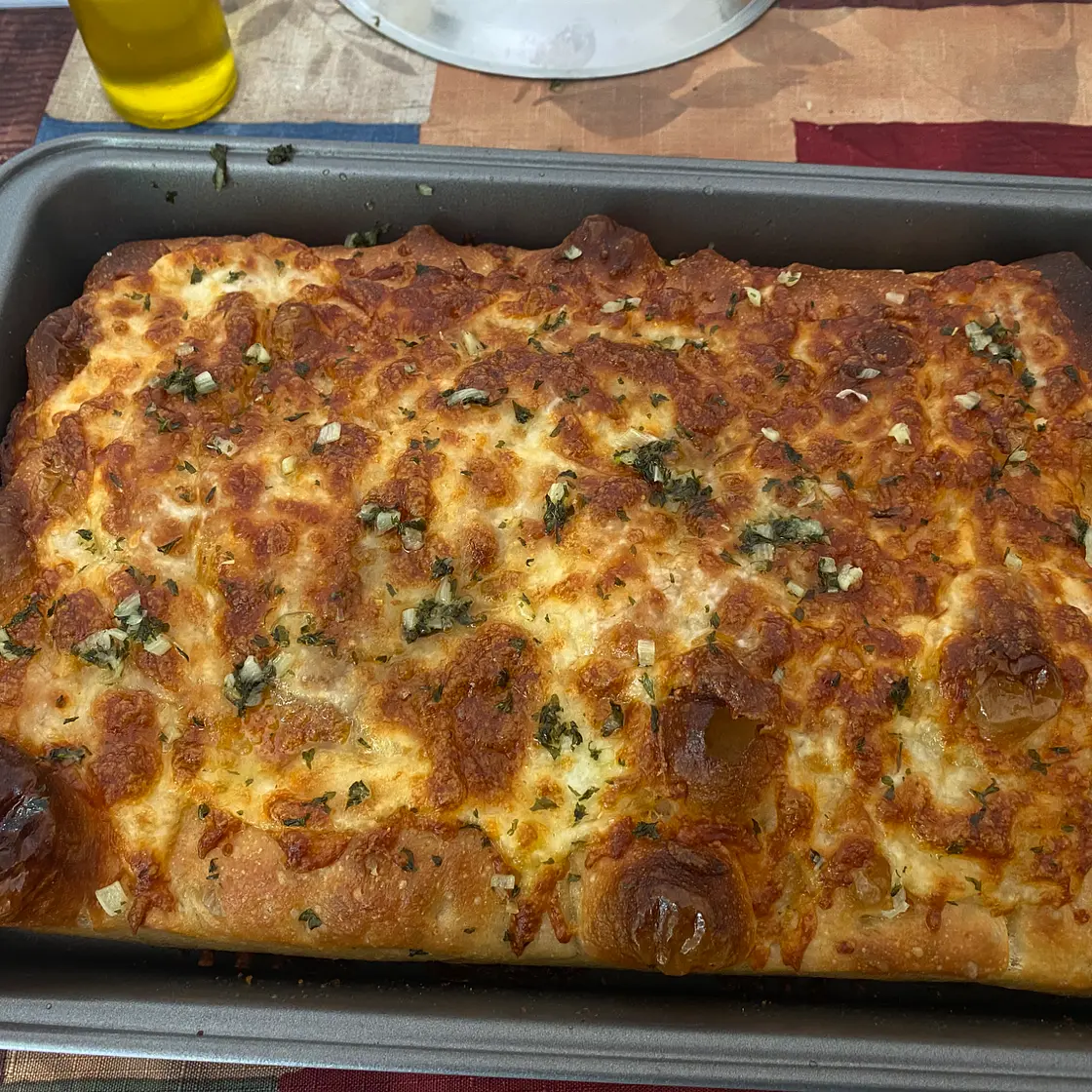 Garlic Butter + Cheese Stuffed Focaccia