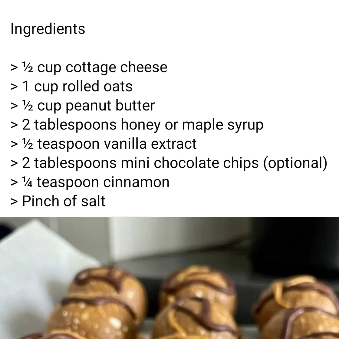 No-Bake cottage cheese, peanut butter bites