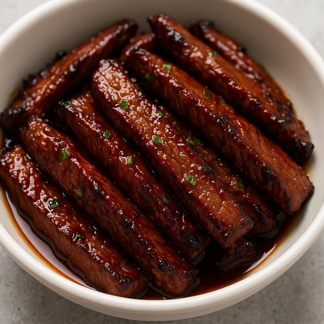 Air Fryer Honey Glazed Steak Strips 🍯🥩