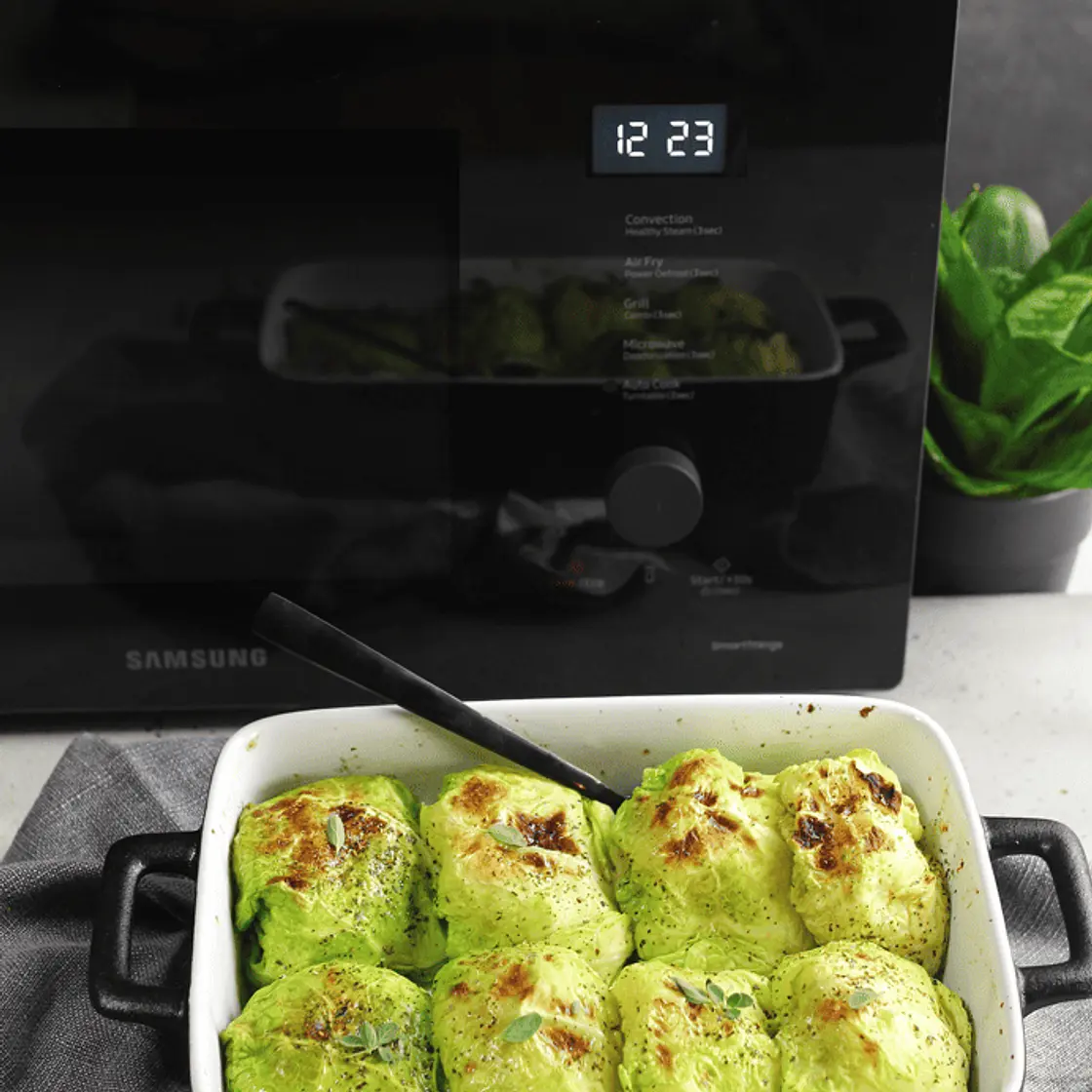 Involtini di verza con patate, formaggio e maggiorana