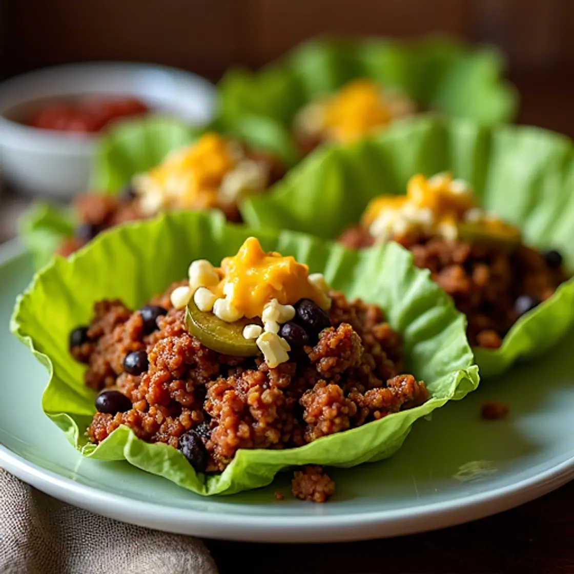 Enhanced High-Protein Cuban Sloppy Joes Lettuce cups