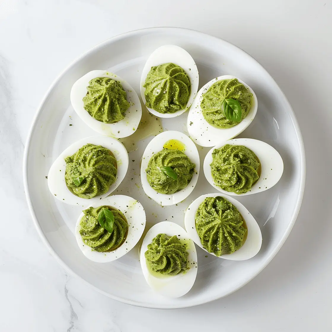 Deviled Eggs with Herb Pesto