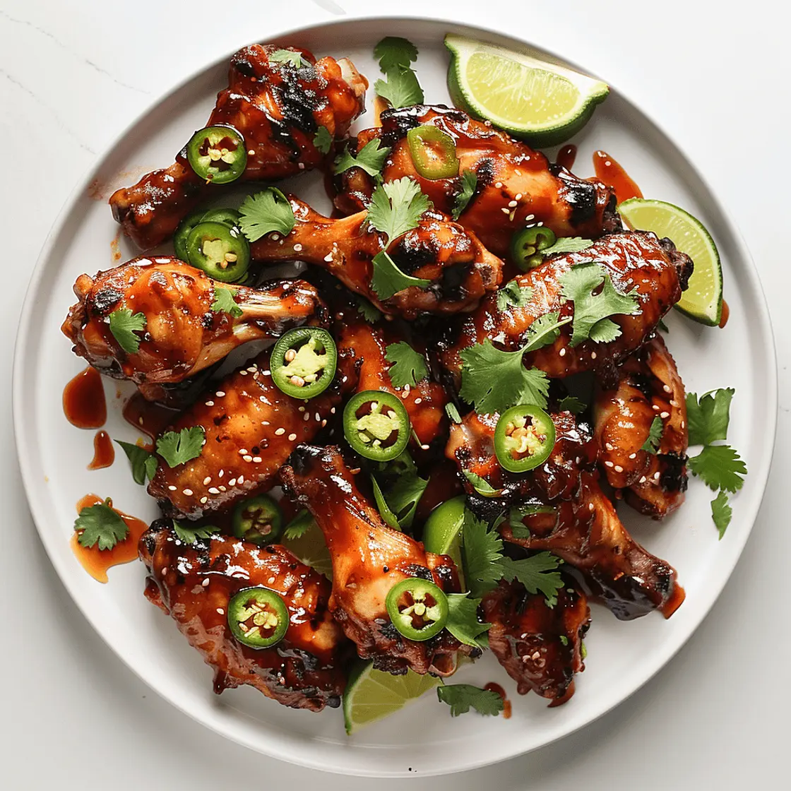 BBQ Pineapple & Jalapeño Glazed Chicken Wings