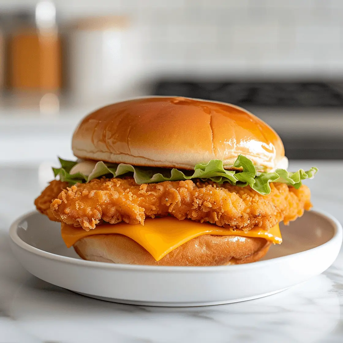 Crispy Chicken Cutlet Sandwich with Cheddar & Garlic-Lemon Mayo