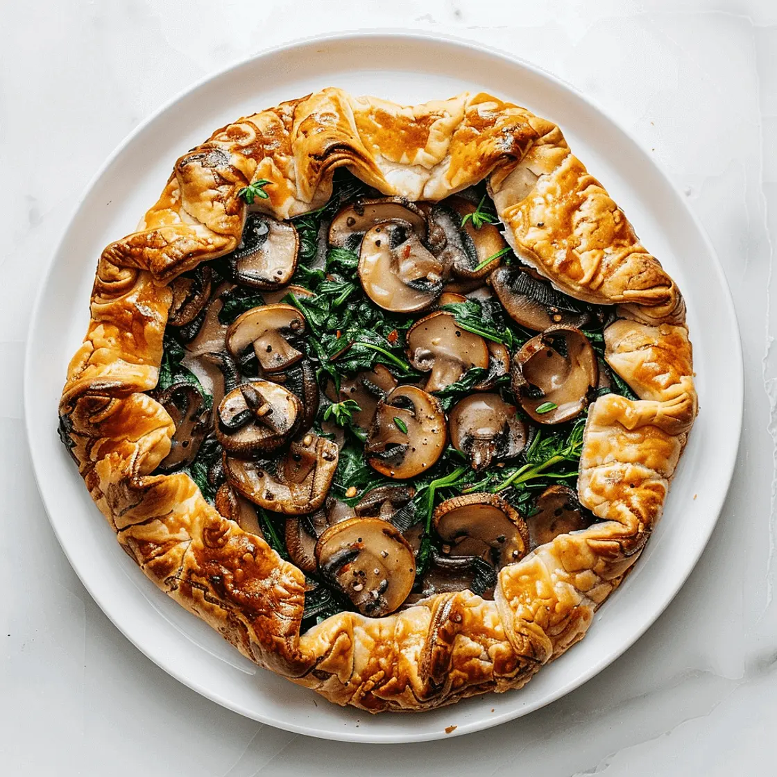 Savory Mushroom and Spinach Galette
