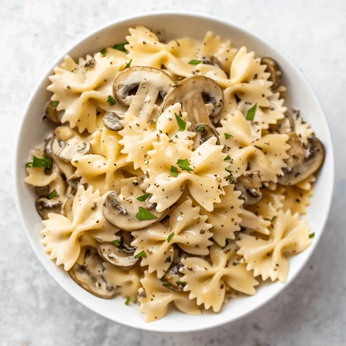 Creamy Truffle Mushroom Farfalle