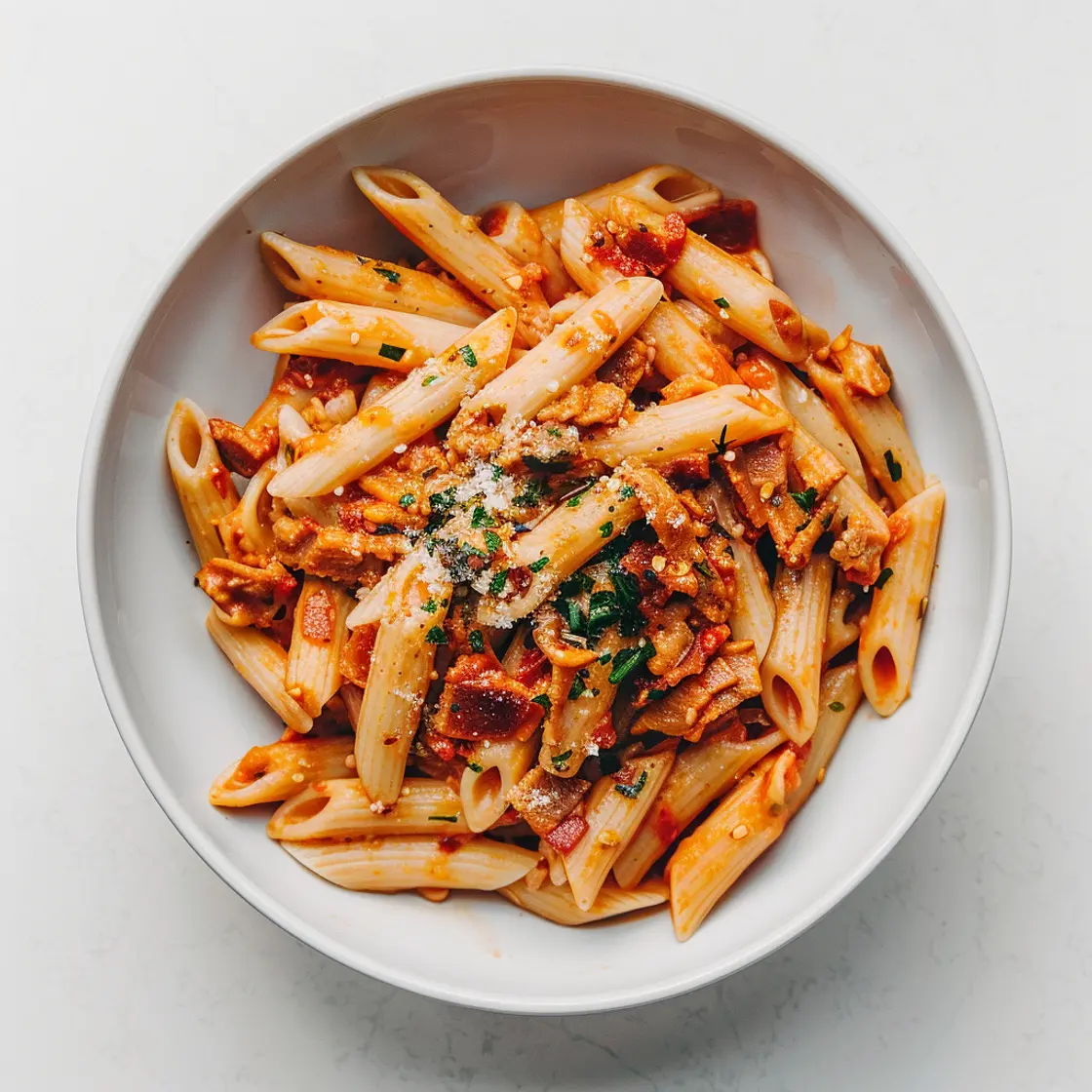 Spicy Tomato and Pancetta Penne Vodka