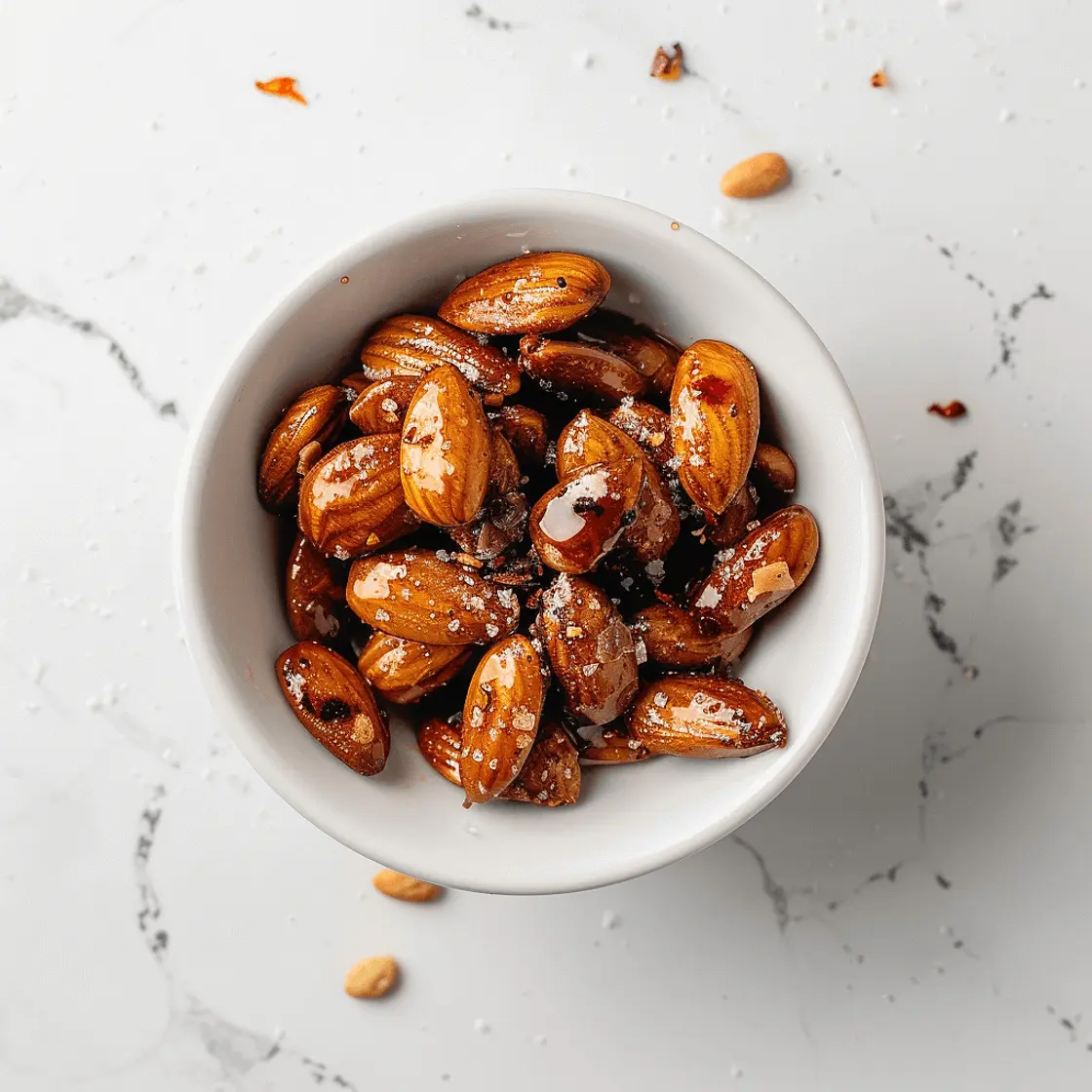 Spicy Roasted Almonds with Honey and Sea Salt