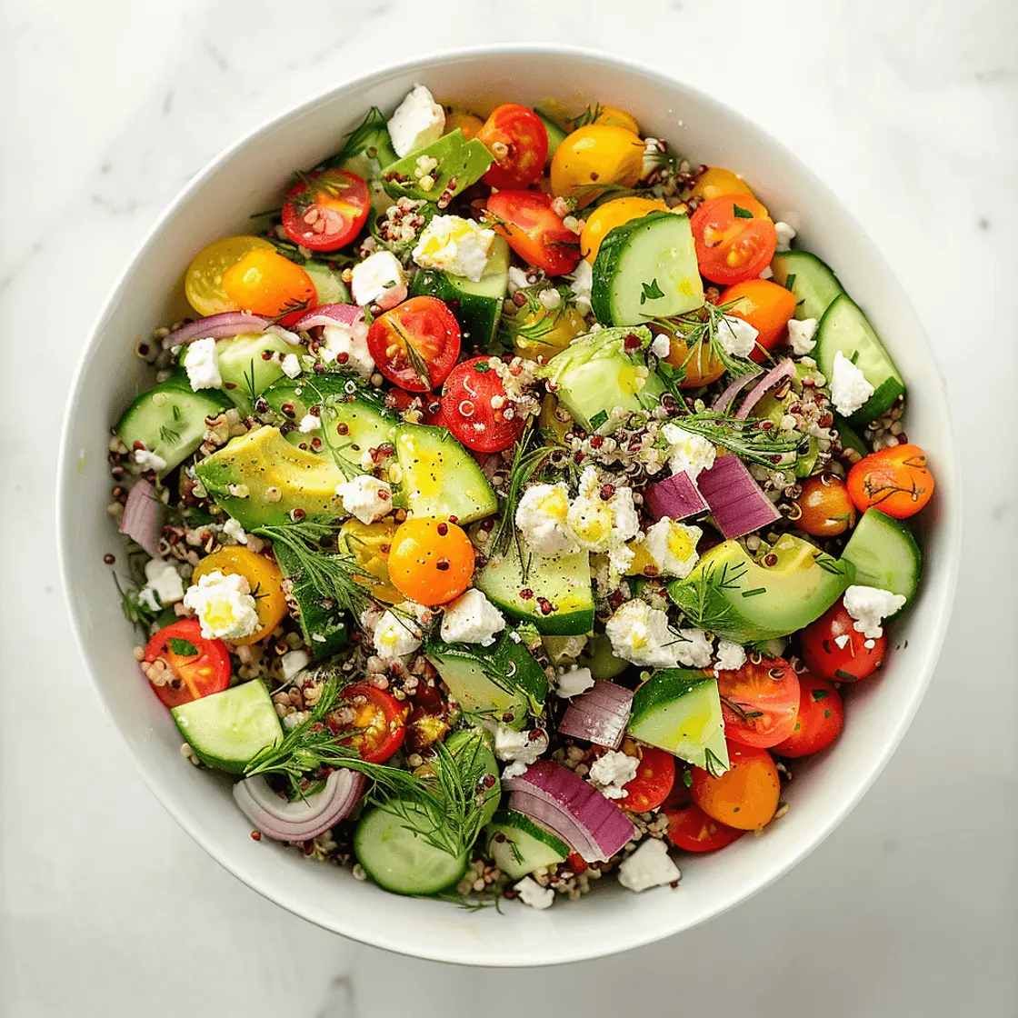 Quinoa Avocado Salad with Lemon-Dill Dressing