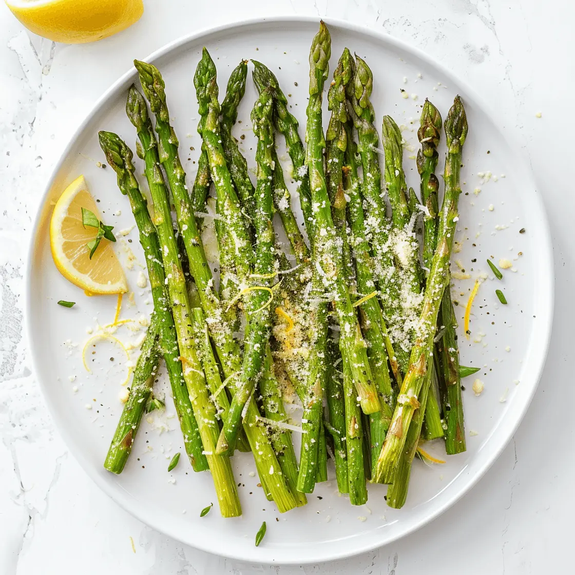 Lemon Garlic Asparagus with Parmesan