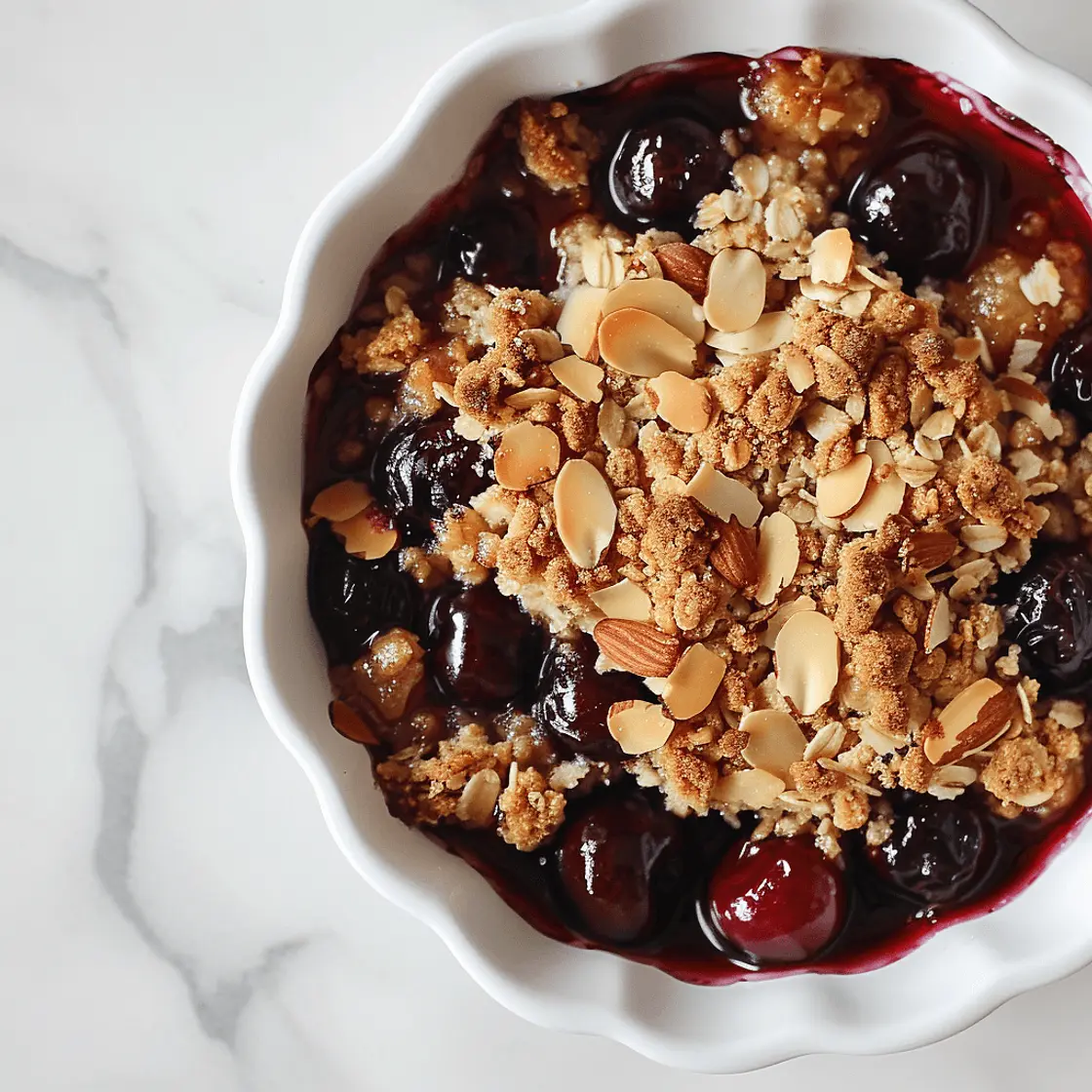 Cherry Almond Crumble