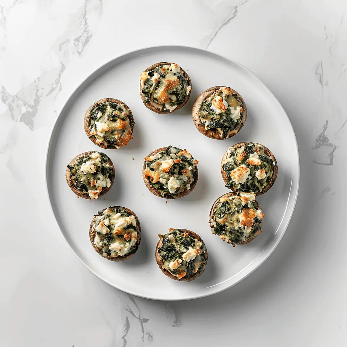 Savory Spinach and Feta Stuffed Mushrooms
