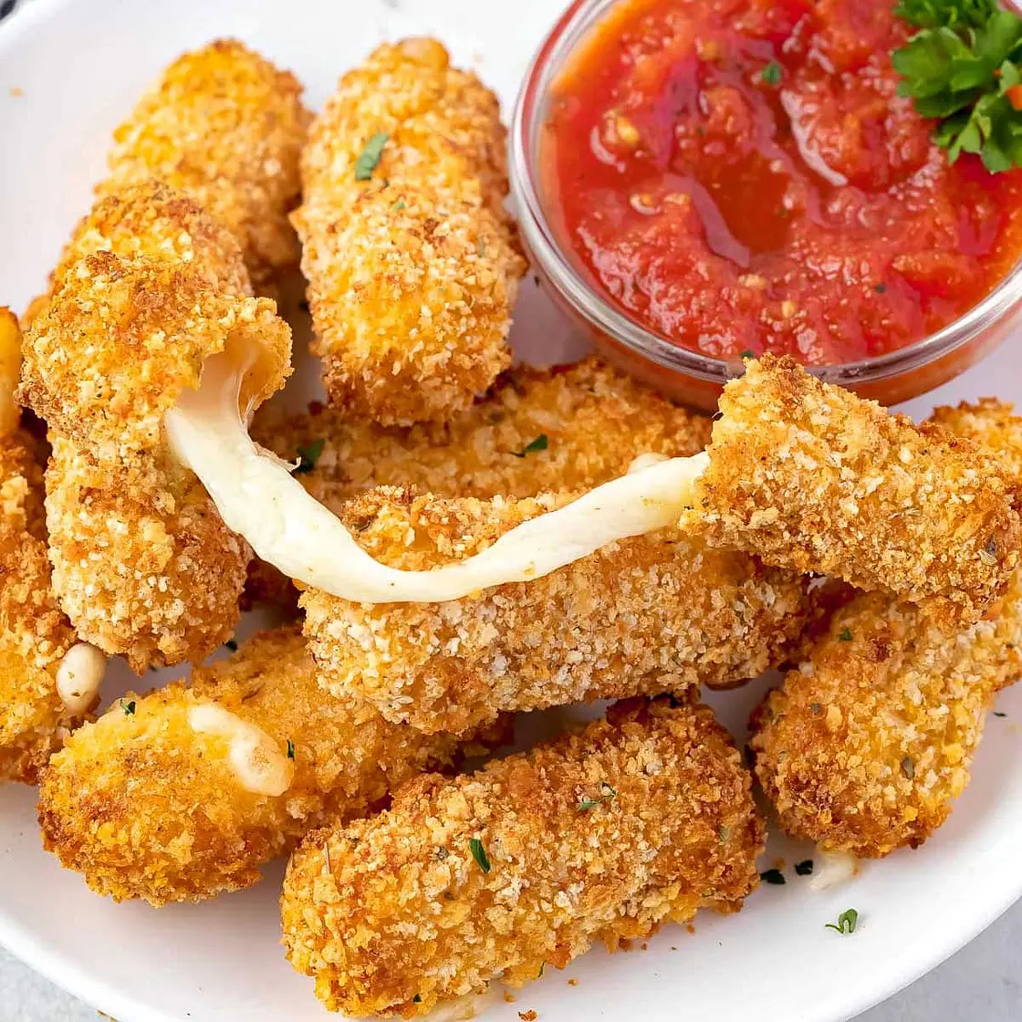 Low-Cal Air Fried Mozzarella Sticks